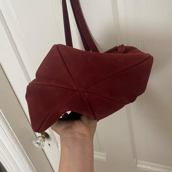 Madewell The Top-Handle Mini Bag Leather Purple Crossbody Shoulder - Picture 4 of 8